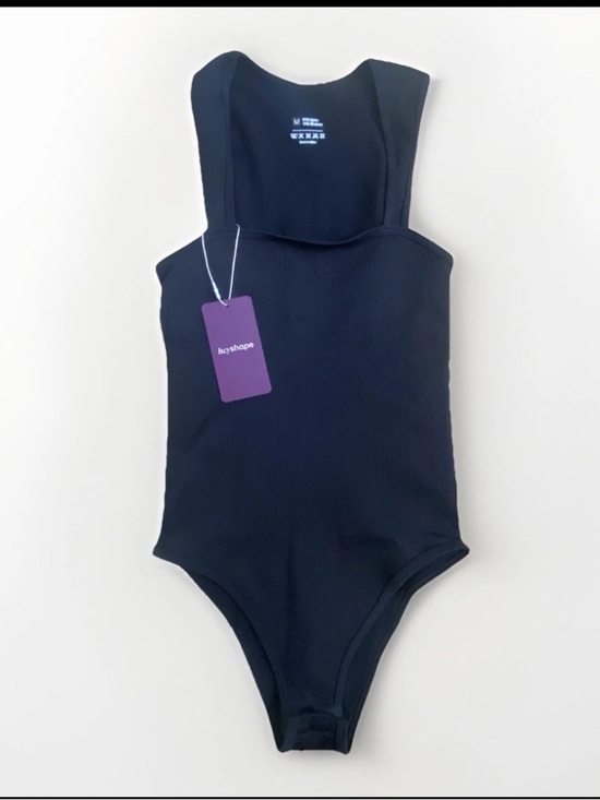Heyshape Other - 💐 2 for $25 Heyshape Black Ribbed Racer-Back One-Piece Bodysuit